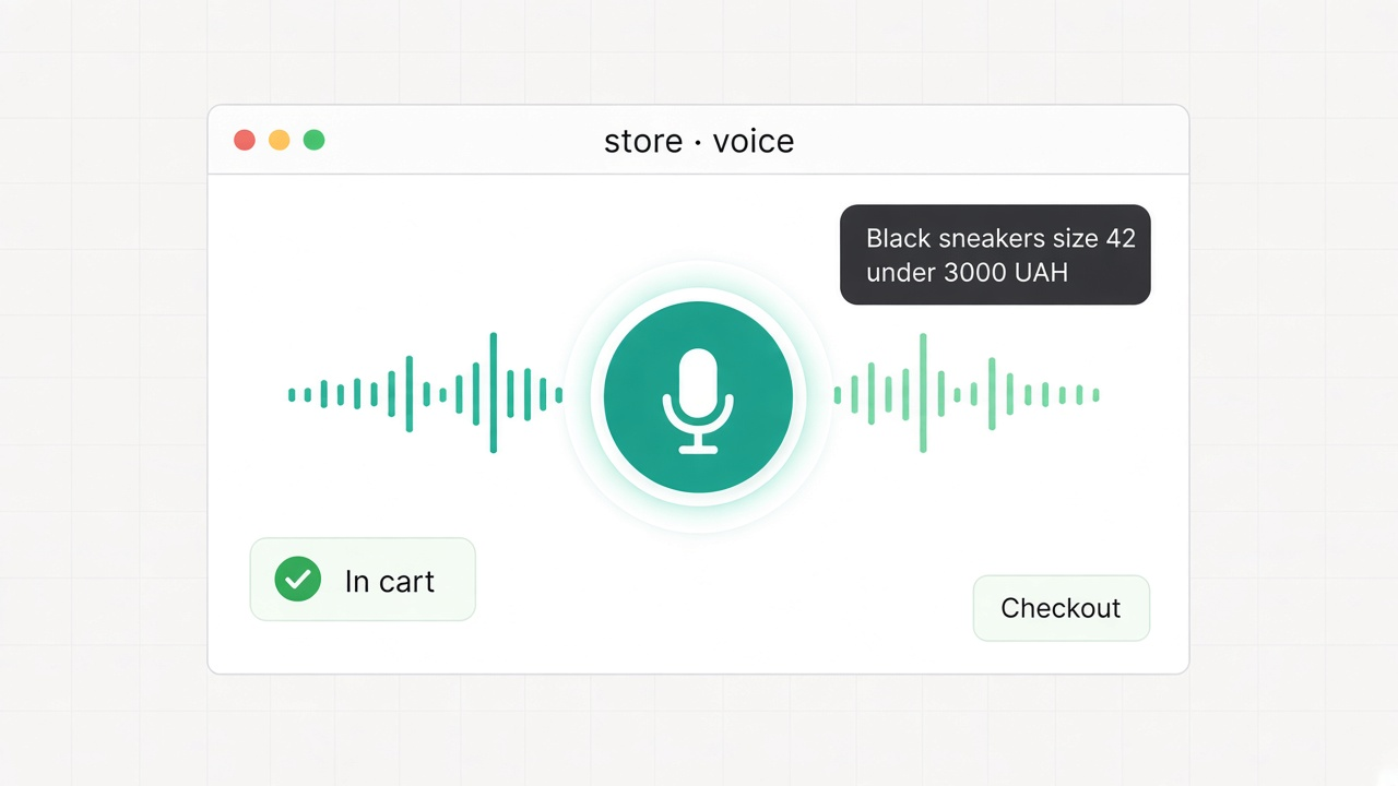Online store: voice search & ordering