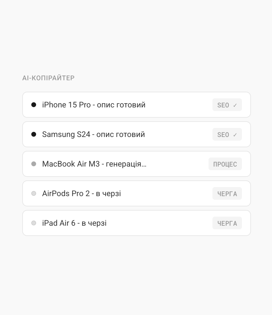 AI-контент помічник для каталогу